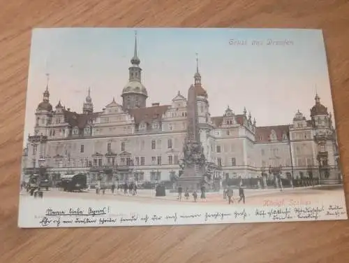 alte AK - Dresden , 1900 , Schloss , Ansichtskarte !!
