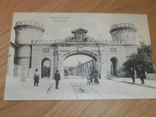 alte AK -  Ingolstadt , 1905 , Donaubrücke , Ansichtskarte !!