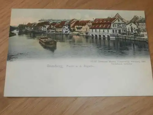 alte AK - Bamberg , ca. 1905 , Partie an der Regnitz , Ansichtskarte !!