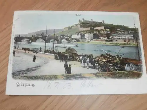 alte AK - Würzburg , 1903 , Panorama , Ansichtskarte !!