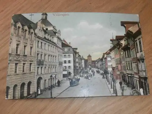 alte AK - Villingen , ca. 1905 , Kutschen , Strasse , Ansichtskarte !!