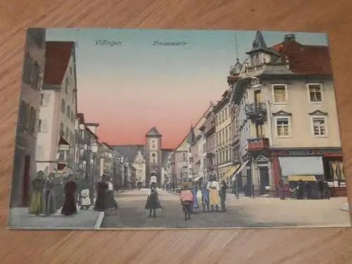alte AK - Villingen , ca. 1905 , Strassenpartie , Ansichtskarte !!
