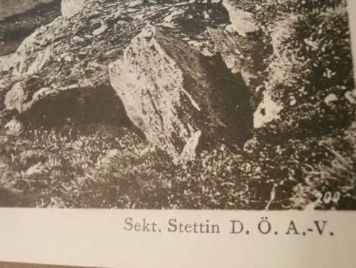 Bild / Aufnahme - Stettiner Hütte 2875 m , Stettin , ca. 1930 , auf Pappe , Hütte , Am Eisjöchel , ca. 330x230 mm !!!