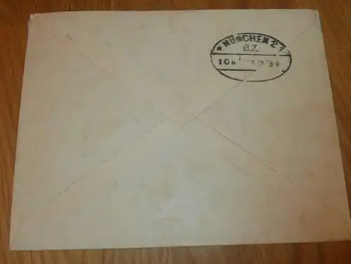 NSDAP - Parteileitung, Braunes Haus in München 1932 ,orig. Brief von Dr. Ernst Rodenwaldt aus Surabaya / Java , Luftpost