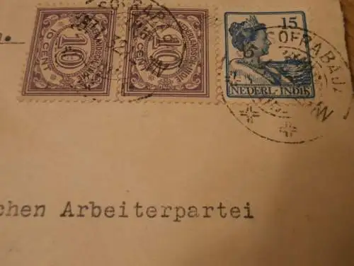 NSDAP - Parteileitung, Braunes Haus in München 1932 ,orig. Brief von Dr. Ernst Rodenwaldt aus Surabaya / Java , Luftpost