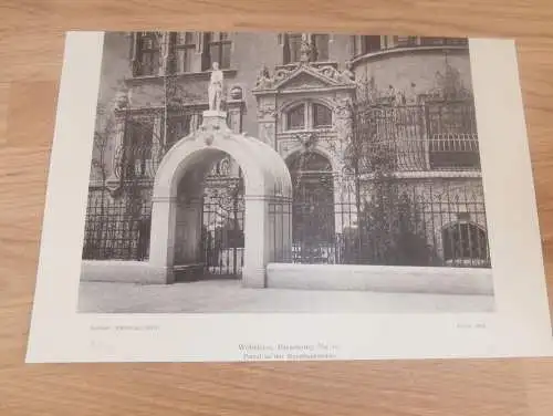 original Ansicht/ Photographie von 1902 , München , Bavariaring 10 Rennbahnstrasse Haus , Villa , Wohnung , Wohnhaus !!!