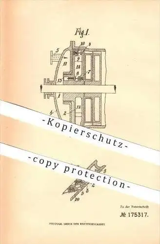 original Patent - Wilhelm Häbich in Görlitz , 1904 , Gasturbine mit Rückdruckrand !!!