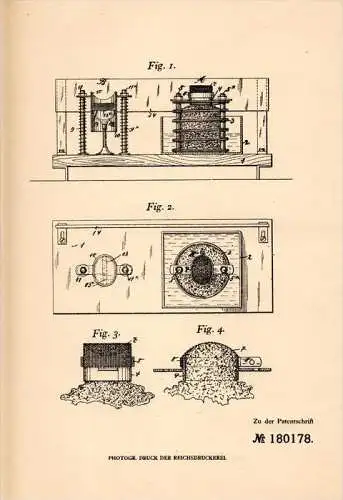 Original Patentschrift - H. Mergell in Karthaus , Westpr., 1905 , Apparat zum Etikettieren , Etikett , Flaschen , Dosen
