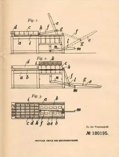Original Patentschrift - F, Hecker in Tondern / Tønder , 1905 , Formmaschine für Steine , Zement , Cement , Tonnesen !!!