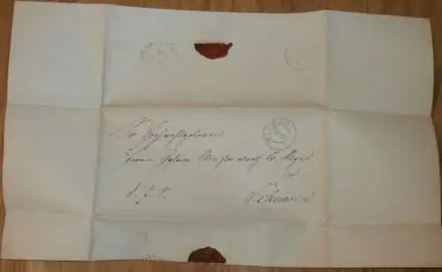 Großherzogliches Post-Dampfschiff Obotrit , 1859 , Wismar nach Kopenhagen , letzte Fahrt , Post , Mecklenburg !!