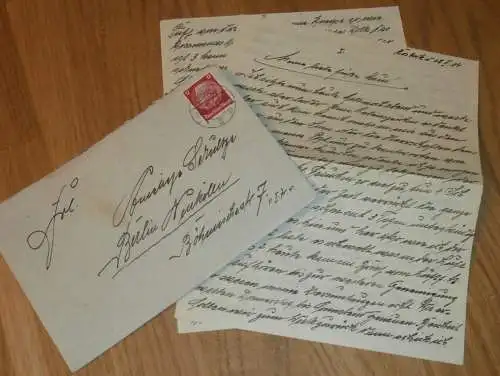 langer alter Brief - Rostock 1934 , Schultze , Mecklenburg !