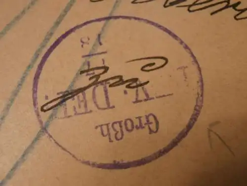 Hochwohlgeborener von Abercron , 1917 , Tarnow b. Kleeth , Stavenhagen , Adel , alter Briefumschlag , Mecklenburg !!