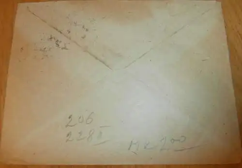 Mecklenburgische Depositen- und Wechselbank Rostock , 1922 , alter Briefumschlag , Stempel , Bank , Mecklenburg !!!