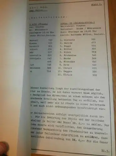 Heinkel Werke Rostock - Betriebs-Sport-Gemeinschaft , 1939 , Reitausbildung , Prospekt / Plan , Pferde ,  6 Seiten !!!