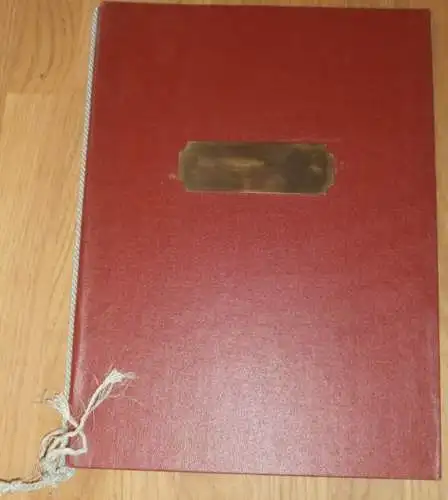 Dr. Boehm - Führerschule der Deutschen Ärzteschaft Alt Rehse 1942 , mit Plakette , alte Mappe / Urkundenmappe !!