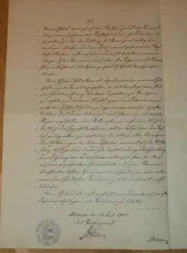 Waisengericht - Wismar 1904 , Erbschein , mit Marke , Suckstorff , Mecklenburg !!