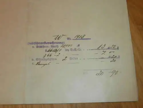 Waisengericht - Wismar 1904 , Erbschein , mit Marke , Suckstorff , Mecklenburg !!