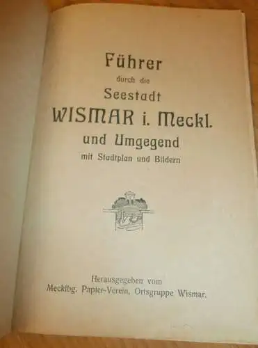 Wismar an der Ostsee i. Mecklenburg , ca. 1940 , Reiseführer , Chronik , viel Reklame / Werbung , 60 S !!
