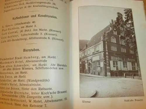 Wismar an der Ostsee i. Mecklenburg , ca. 1940 , Reiseführer , Chronik , viel Reklame / Werbung , 60 S !!