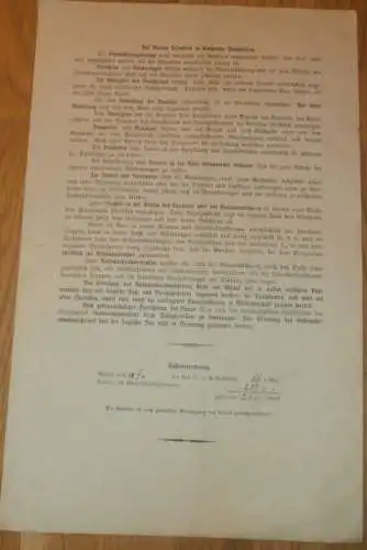 Bauschein - Polizeiamt Rostock 1914 , Acht-Familienhaus , Waldemarstraße , Zimmermann W. Lange , Architektur !!