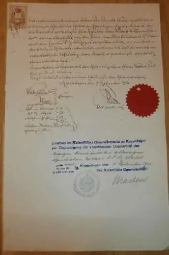 Kaiserliches Konsulat Kopenhagen - 1910 , Kapitän Schreiber , Ostsee , Seefahrt , Schiffahrt , Schiffe , Schiff !!