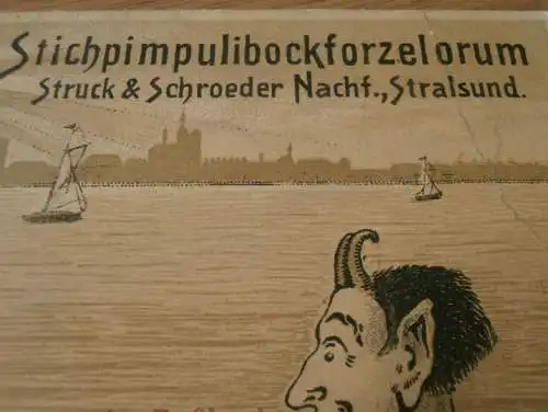 Struck & Schroeder in Stralsund , ca. 1920 , Reklame , Riga i. Russland , AK , Ansichtskarte !!