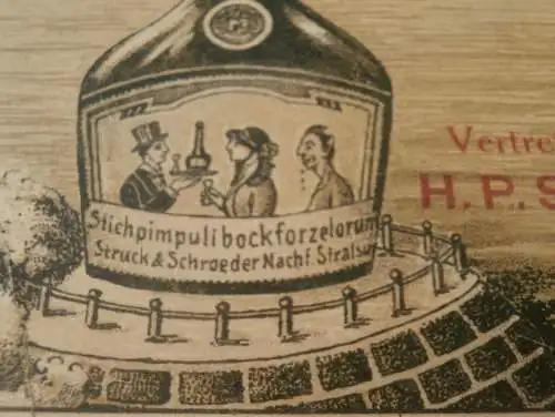 Struck & Schroeder in Stralsund , ca. 1920 , Reklame , Riga i. Russland , AK , Ansichtskarte !!