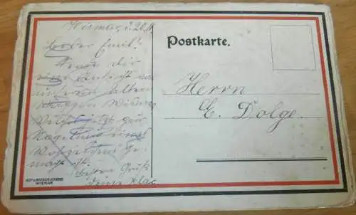 Nagelung Stadtwappen Wismar , 1915 , Mecklenburg , AK , Patriotika , Ansichtskarte !!