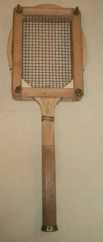 Sporthaus Zeeck in Dessau - Profi Tennisschläger mit Spannrahmen um 1920, Gonschior Görlitz , Tennis !!
