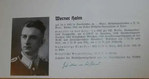 Personalkarte Wehrmacht - Werner Halm in Saarbrücken und Günter Haackert in Schwerin , NSDAP , Arzt !!