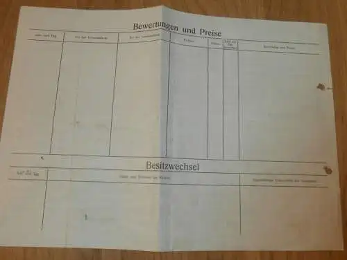 Deutscher Teckel Klub in Berlin , 1930 , Ahnentafel - Lilly von Kritzmow b. Rostock , Urkunde , Hundezucht , Hunde Zucht