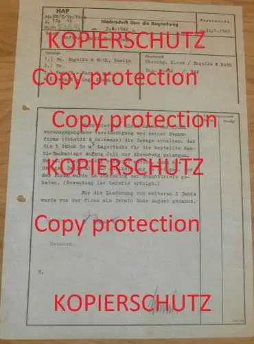 original Dokument - Heeresversuchsanstalt Peenemünde , 1942 , Tankanlage , Raketen , V1 , V2 , Mecklenburg , HVA !!!