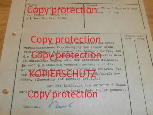 original Dokument - Heeresversuchsanstalt Peenemünde , 1942 , Tankanlage , Raketen , V1 , V2 , Mecklenburg , HVA !!!