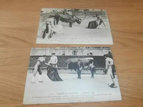 Album voll mit Postkarten / Ansichtskarten aus Course de Taureaux , Stierkampf , Stiere , Arena , AK , Fotoalbum !!!