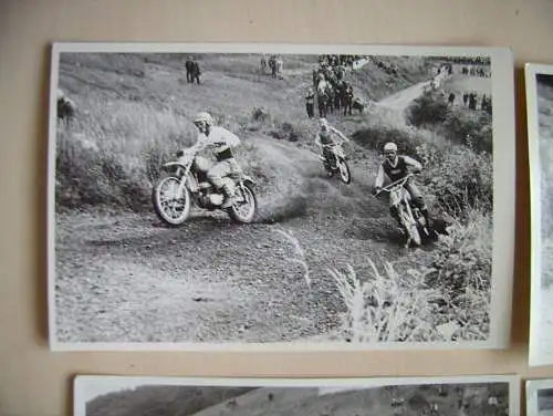 original Fotos , Teterow - Bergring , Moto Cross 60/70er Jahre - Grasbahn -  Motocross !!!