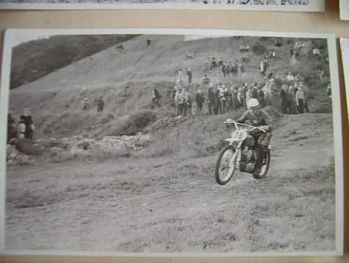 original Fotos , Teterow - Bergring , Moto Cross 60/70er Jahre - Grasbahn -  Motocross !!!