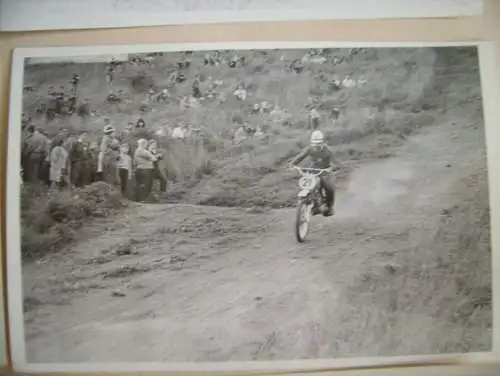 original Fotos , Teterow - Bergring , Moto Cross 60/70er Jahre - Grasbahn -  Motocross !!!