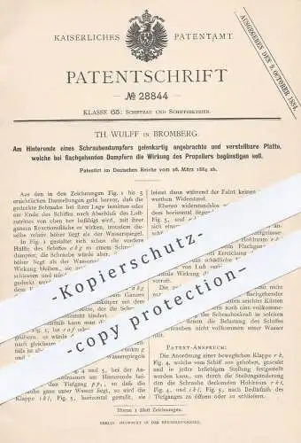 original Patent - Th. Wulff , Bromberg , 1884 , Propeller am Schraubendampfer | Dampfer , Schiff , Boot , Schiffe !!!