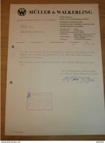 Feldbahn - Müller & Walkering in Leipzig , 1959 , Schmalspur , altes Dokument , Reklame / Werbung