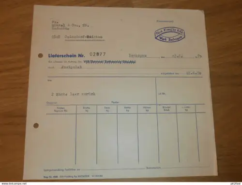 Max Kreißig KG - Werk Zschopau , 1970 , altes Dokument , Reklame / Werbung !!