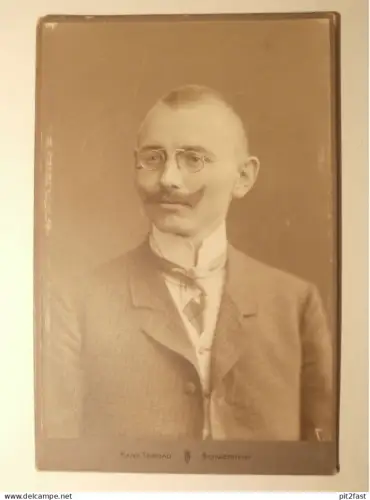 großes Kabinettfoto - Hans Torgau in Schwerin , Mann , Adel , Mecklenburg , CDV , Photographie