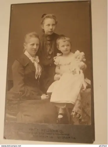 Kabinettfoto - Fritz Heuschkel in Schwerin und Wismar , Hofphotograph Adel , Mecklenburg , CDV , Photographie , Kabinett