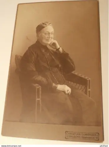 großes Kabinettfoto - Cristian Lorenzen in Stralsund , Adel , Mecklenburg , CDV , Photographie , Kabinett