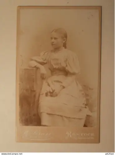 Kabinettfoto - H. Grass / A. Arnold in Rostock , Kind , Adel , Mecklenburg , CDV , Photographie , Kabinett !