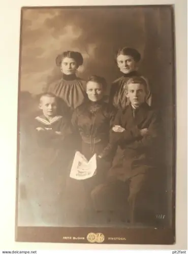 großes Kabinettfoto - Atelier Steinmann in Rostock , Adel ,Mecklenburg , CDV , Photographie , Kabinett !!