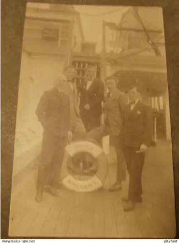 Polonia Kobenhavn , ca. 1910 , Kopenhagen , Schiffbauer , Matrosen , Schiff , Schiffe , Ansichtskarte , AK !!