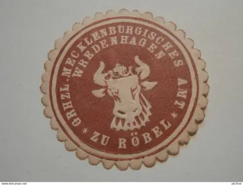 alte Siegelmarke - Amt Wredenhagen zu Röbel i. Mecklenburg !!