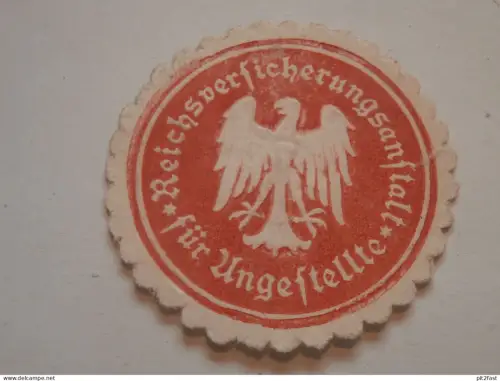 alte Siegelmarke - Reichsversicherungsanstalt für Angestellte , Versicherung !!