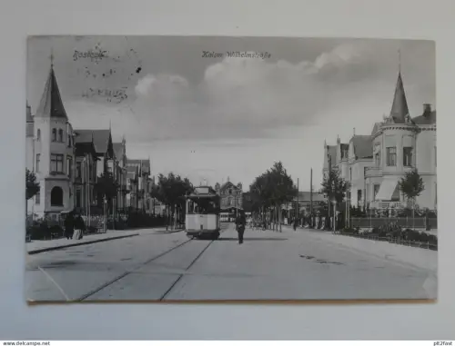 Rostock , 1909 , Kaiser Wilhelmstraße , Strassenbahn , Ansichtskarte , AK !!