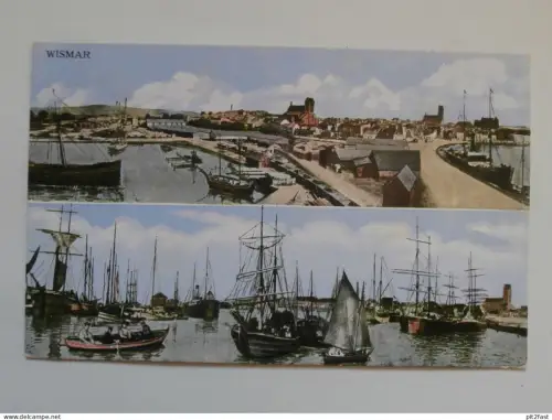 Wismar , 1916 , Hafen und Panorama , Ansichtskarte , AK !!